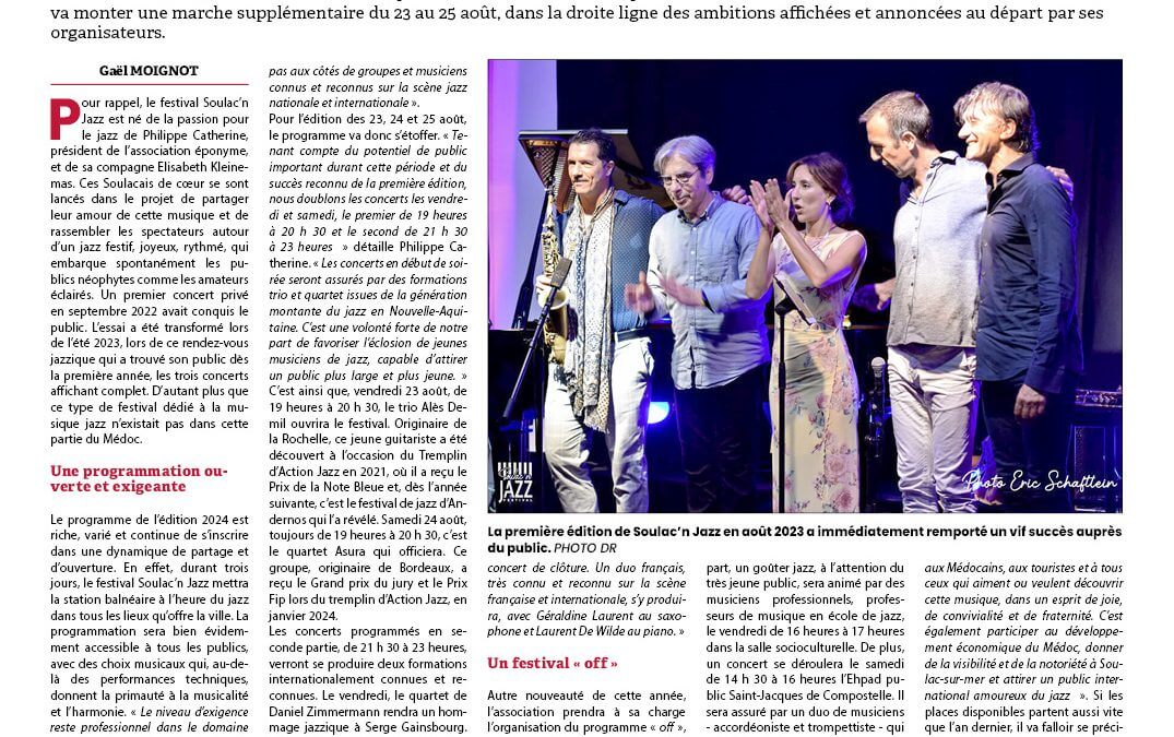 La 2ᵉ édition de Soulac’n Jazz se prépare