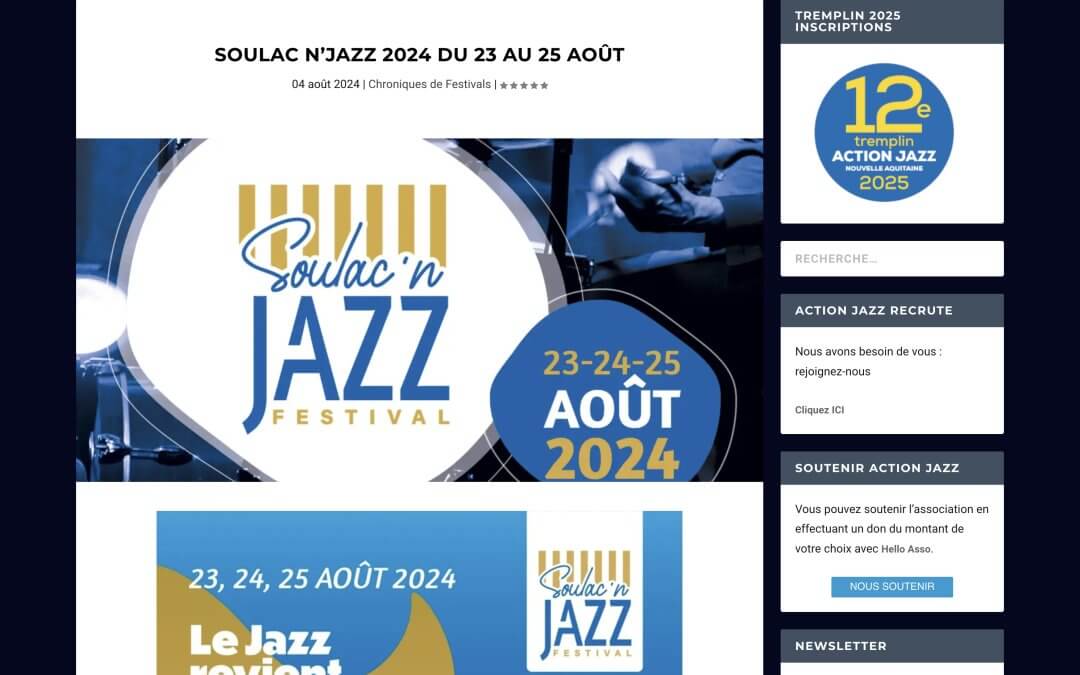 SOULAC’N JAZZ 2024 du 23 au 25 août