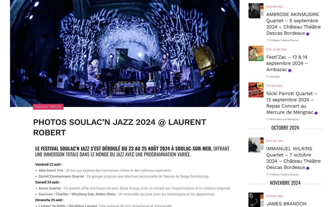 Soulac’n Jazz 2024 – Photos @ Laurent Robert