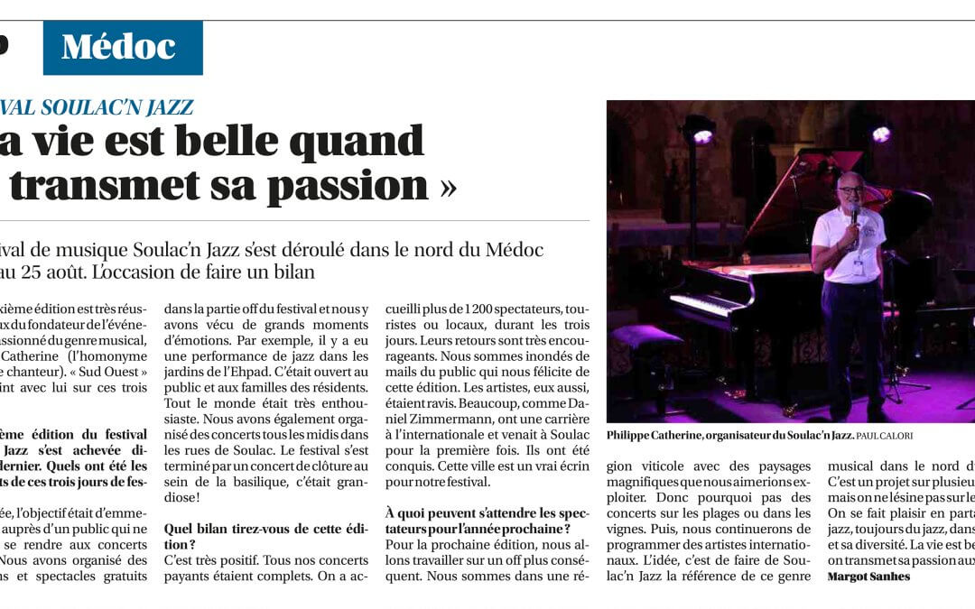 « La vie est belle quand on transmet sa passion »
